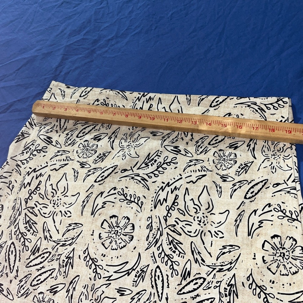 RIP SKIRT Hawaii Floral Rustica True Wrap Casual Skirt Size XL Black White - Picture 8 of 14